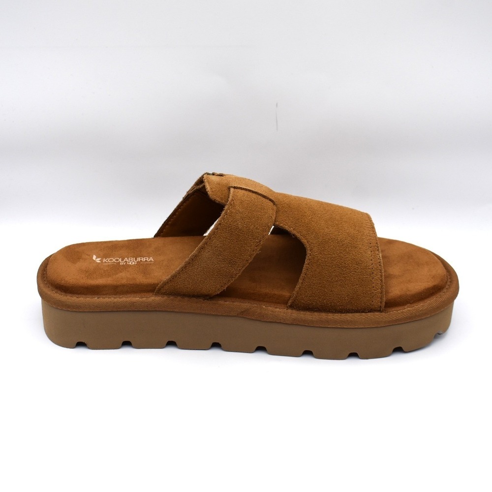 Koolaburra by UGG Womens Tizz Suede Platform Slides Chestnut Size 7 NEW 1167751 - Picture 8 of 11